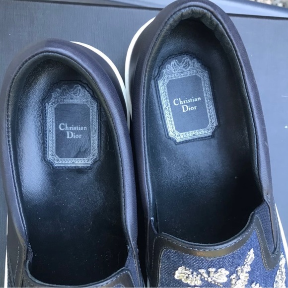 Dior Denim Embellished Sneaker - Picture 4 of 5